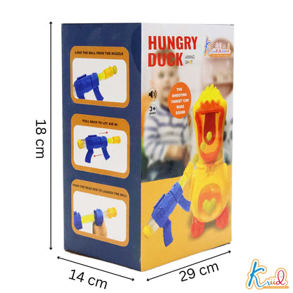 Kriiddaank HungryDuckHD-100630Musical & Light-Up Duck ToyFeeding Duck Game for KidsBattery-Operated Hungry Duck ToyBest Interactive Duck Toy for ToddlersBattery-Powered Animal Sound Toy