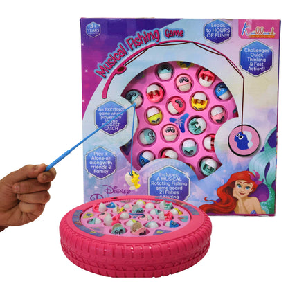 Kriiddaank  Musical Fishing Game PrincessUnderwater Adventure Toy PrincessFish Catching GameBattery-Powered Fishing GameSea Animal ToyWater-Themed Educational Toy