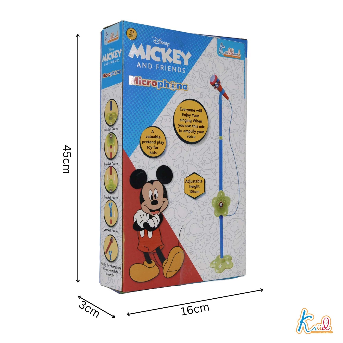 Kriiddaank  Microphone-MickeyKids Singing MicrophonePortable Karaoke Mic for KidsKaraoke Set for KidsInteractive Microphone ToyMagical Microphone