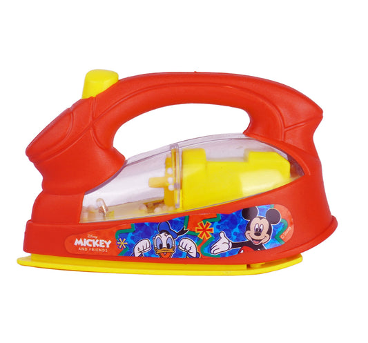 Kriiddaank Iron-MickeyThemeHIR-100200ByDisneyLight & Sound Iron Toy for KidsMickey Mouse Pretend Play IronInteractive Household Toy for ToddlersPretend Play Home Appliance ToyMickey Mouse Toy Iron with Lights & Music