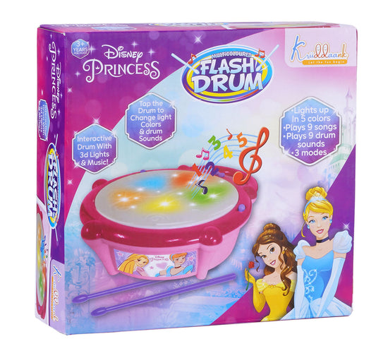 Kriiddaank FlashDrum-PrincessThemeFD-100170ByDisneyDisney Princess Flash DrumPrincess Theme Music ToyBirthday Gift for ToddlersBest Musical Toys for GirlsLight-Up Drum with Sound