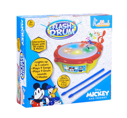 Kriiddaank  Flash Drum MickeyFlash Drum Mickey toy Flash Drum musical toy for young childrenMickey Drum for toddlerDrum with sticksAction drum toys