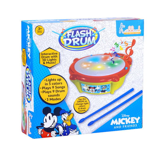 Kriiddaank  Flash Drum MickeyFlash Drum Mickey toy Flash Drum musical toy for young childrenMickey Drum for toddlerDrum with sticksAction drum toys