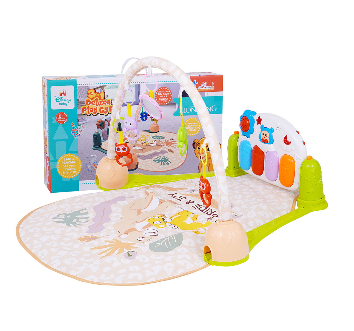 Kriiddaank BabyGym-LionKingThemeBG-100010ByDisneyLion King Infant Development GymBaby Tummy Time MatDisney Baby Play MatDisney Infant Play GymJungle Safari Baby Gym by Disney