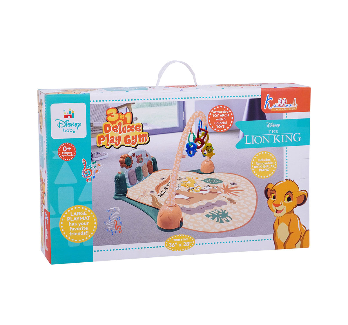 Kriiddaank BabyGym-LionKingThemeBG-100010ByDisneyLion King Infant Development GymBaby Tummy Time MatDisney Baby Play MatDisney Infant Play GymJungle Safari Baby Gym by Disney