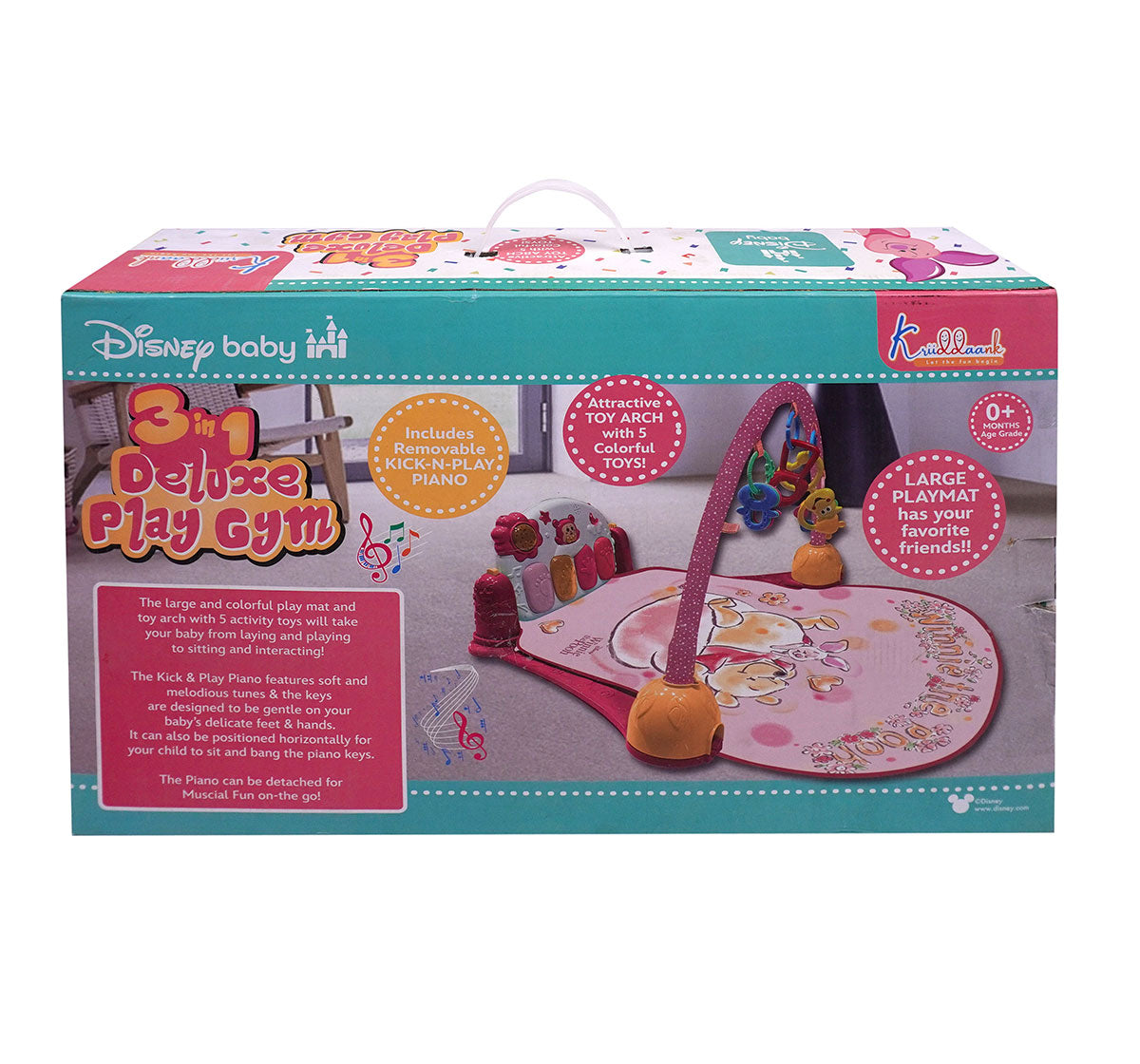 Kriiddaank  Baby Gym WinnieWinnie the Pooh Baby GymDisney Baby Activity MatMusical Baby Gym WinnieUltra-Comfort Baby GymRattle & Teether Toys Included