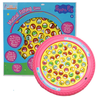 Kriiddaank  Musical Fishing Game B-PeppaPigThemeByHasbroPeppa Pig Fishing Playset for KidsSmall Fishing Game Peppa Pig ThemePeppa Pig-Themed Magnetic Fishing GameMini Fishing Game for Kids – Peppa Pig EditionPeppa Pig Fishing Board Game with Rotating Pond
