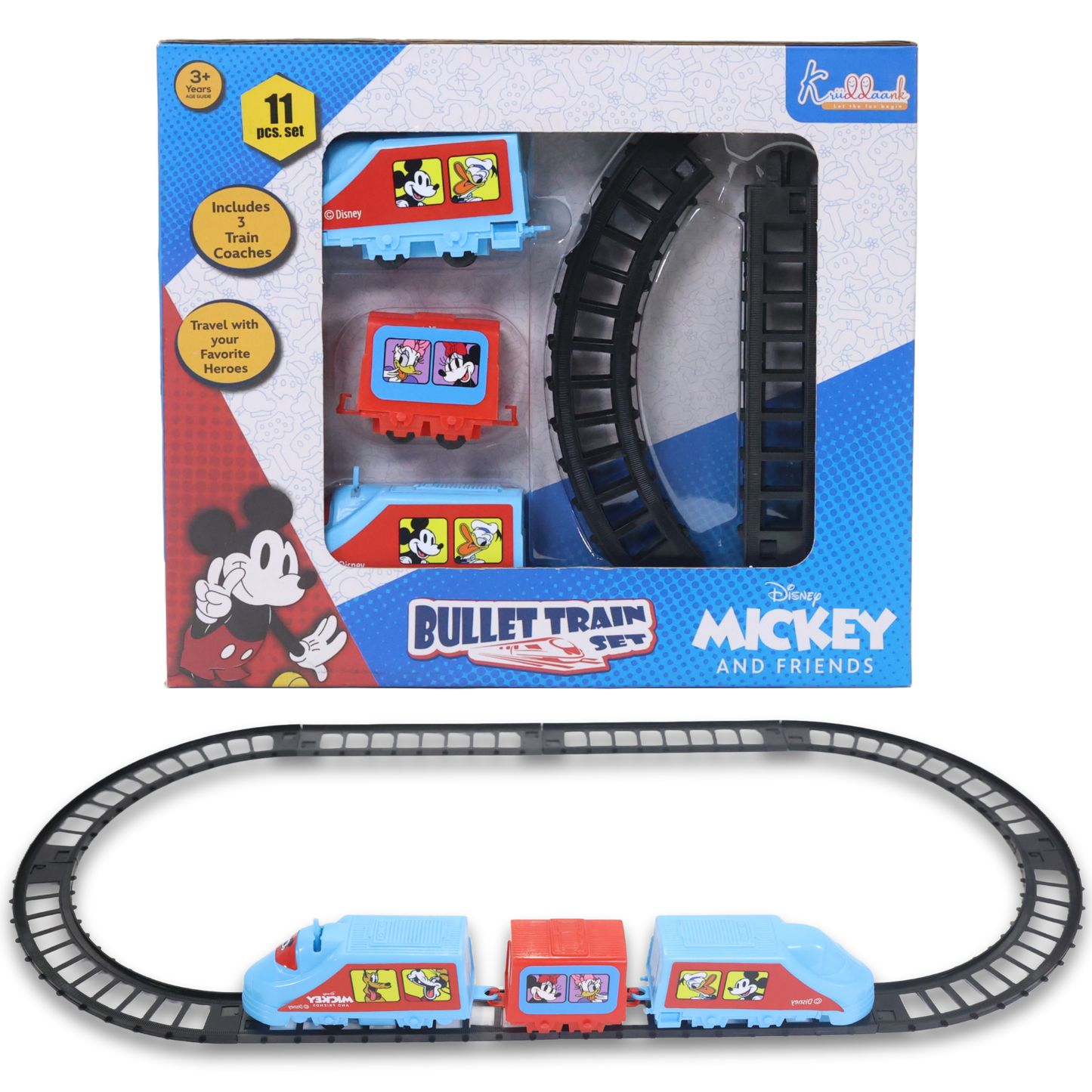 Kriiddaank TrainSetSmall-MickeyThemeByDisneyBattery-Powered Mickey Mouse Train SetClassic Disney Train Set with Mickey & FriendsTrain Toy for CollectorsBattery-Operated Disney Train for KidsTop Disney-Themed Train Set 2025