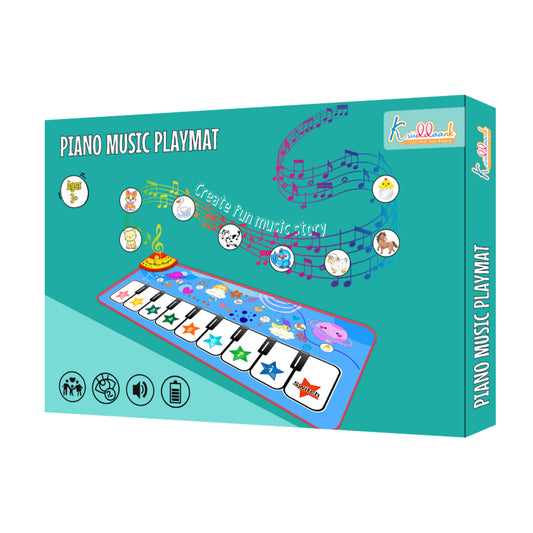 Kriiddaank  Piano Music PlayMat - GenericMusical playmat for kidsKids’ music playmat with piano keysInteractive piano playmat for childrenClassic piano music mat for kids' learning playtimePiano playmat for sensory development