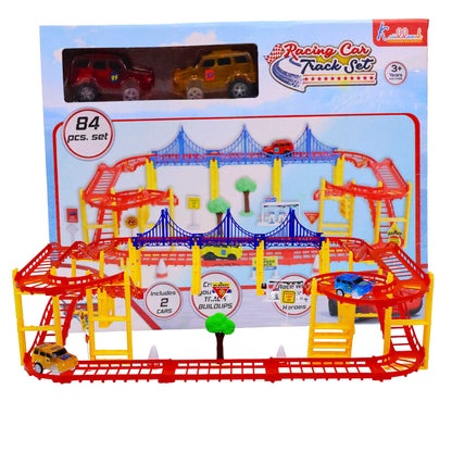 Kriiddaank  Car Track-Medium CarsCar track set with rampsRacing track with jumps and stuntsCar track set for kidsGlow-in-the-dark racing trackInteractive track for endless playtime