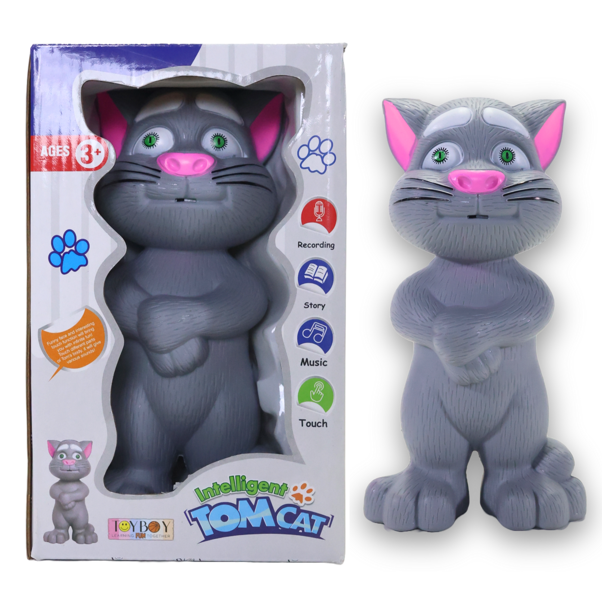 Kriiddaank  TOM CATTalking Tom Cat Fun Tom Cat plush toy for kidsTom and Jerry toy collectionTom Cat plush toyPerfect gift for Tom and Jerry