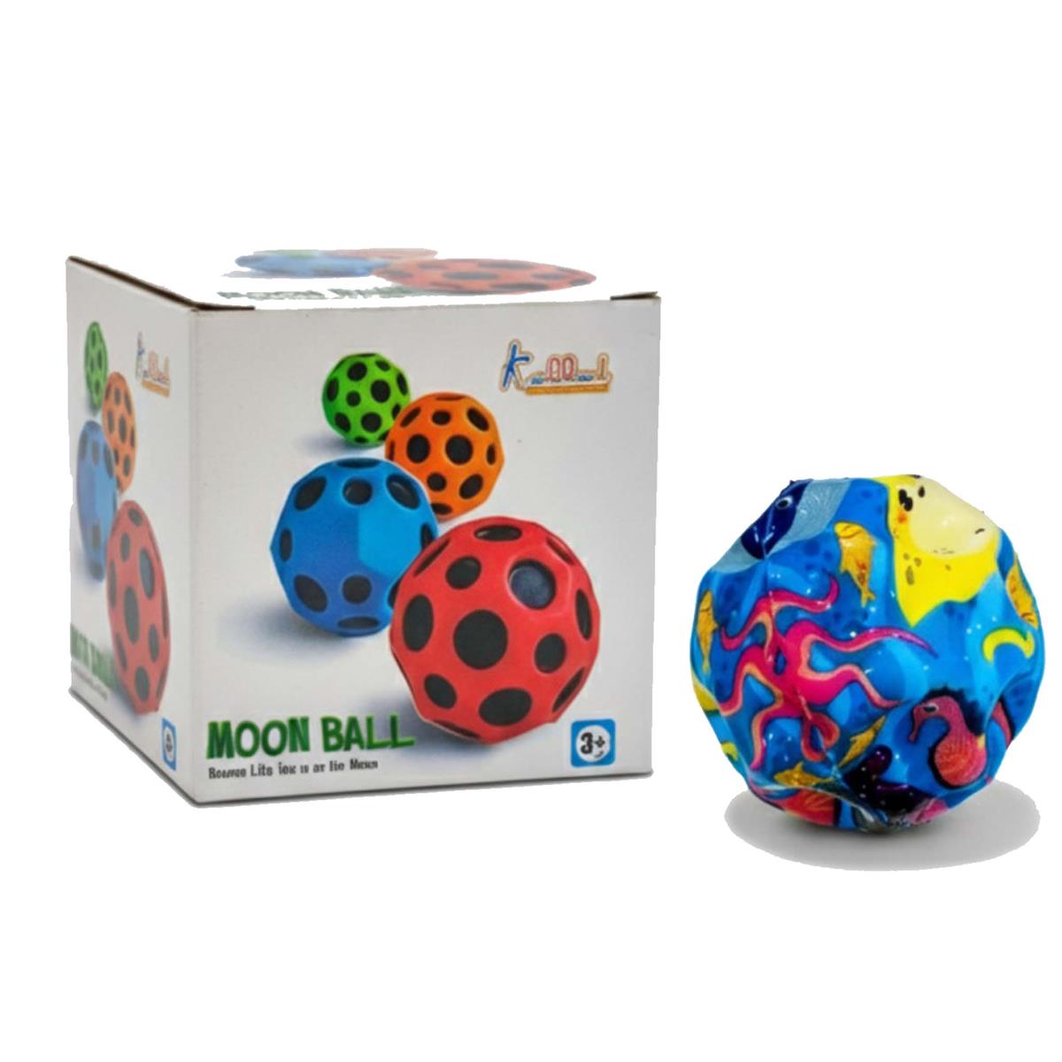 Kriiddaank Moon Ball for Kids Ages 3+, Extreme High Bounce Ball for Toddlers, Soft Jumping Stunt Ball, Non-Toxic Indoor & Outdoor Activity Toy, Multicolor Playground Ball, Ideal Gift