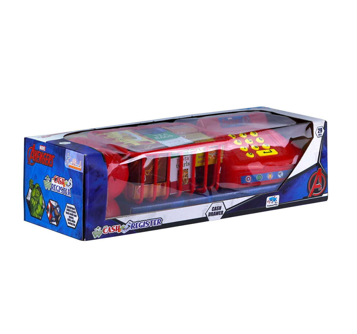 Kriiddaank CashRegister-AvengersThemeCR-100700ByMarvelMarvel Cash Register PlaysetMarvel Hero Cash Register for ToddlersElectronic Avengers Cash RegisterKriiddaank Pretend Play Cash RegisterFun Learning Avengers Toy Cash Register