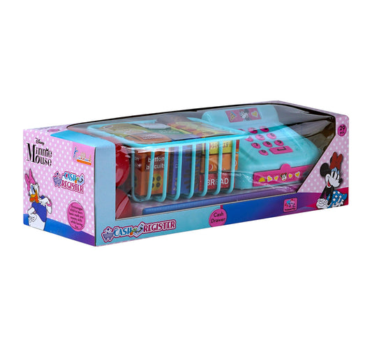 Kriiddaank CashRegister-MinnieThemeCR-100700ByDisneyDisney Cash Register PlaysetToy Supermarket Register with Minnie AccessoriesInteractive Cash Register for KidsShopping Play SetCash Register for Toddlers
