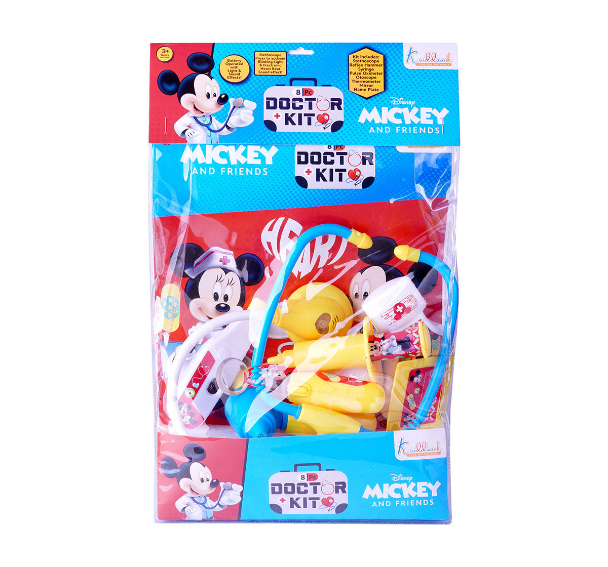 Kriiddaank  Doctor Kit - Poly Bag MickeyBest doctor kit for toddlersMickey Mouse poly bag playsetDoctor play set for kidsFun Mickey Mouse medical play setDisney Junior Mickey Mouse doctor toys