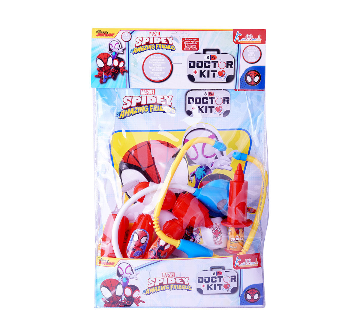 Kriiddaank  Doctor Kit - Poly Bag SpidermanDoctor play set for kidsBest doctor kit for toddlersSpider-Man poly bag doctor playsetSpider-Man poly bag doctor playsetMarvel Spider-Man doctor kit
