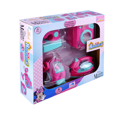 Kriiddaank HouseholdSet(4pc),MinnieThemeHHF-100320ByDisneyMinnie Mouse Play Home SetMinnie Mouse Play Home SetDisney Household Toy CollectionHome EssentialsKriiddaank Minnie Theme Set