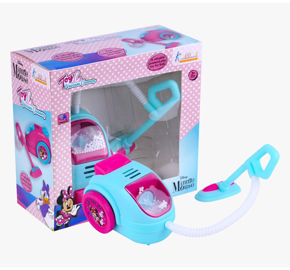 Kriiddaank VaccumCleaner-MinnieThemeHVC-100220ByDisneyLight & Sound Vacuum Cleaner ToyMinnie Mouse Pretend Play VacuumDisney Mickey Mouse Toy Vacuum with Lights & MusicToy Vacuum SetCleaning Toy for Toddlers