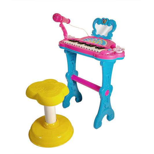 Kriiddaank LittlePianist-BarbieThemeByMattelBarbie Keyboard for KidsBarbie Musical Toy for BeginnersBarbie Piano with Lights & SoundsBarbie Kids Electronic PianoLearn & play with Barbie’s musical piano toy