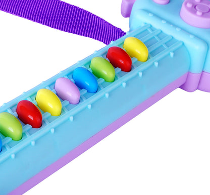 Kriiddaank MusicalGuitar-FrozenThemeMG-100640ByDisneyFrozen Theme Guitar for GirlsElsa & Anna Music Guitar for ToddlersDisney Frozen Rock Star GuitarMusical Frozen Toy with Lights & SoundKids Frozen Music Play Guitar