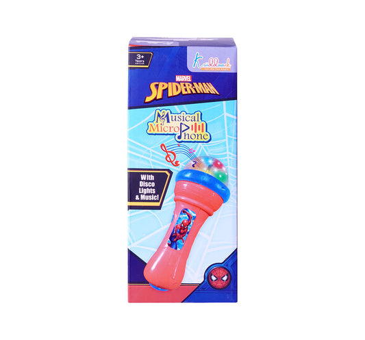 Kriiddaank MusicalMicrophone-SpidermanThemeMM-100380ByMarvelInteractive Spiderman Mic with LightsMarvel Kids Singing MicSpiderman Mic with Built-in SongsSpiderman Microphone for Toddlers & KidsInteractive Spiderman Mic with Lights