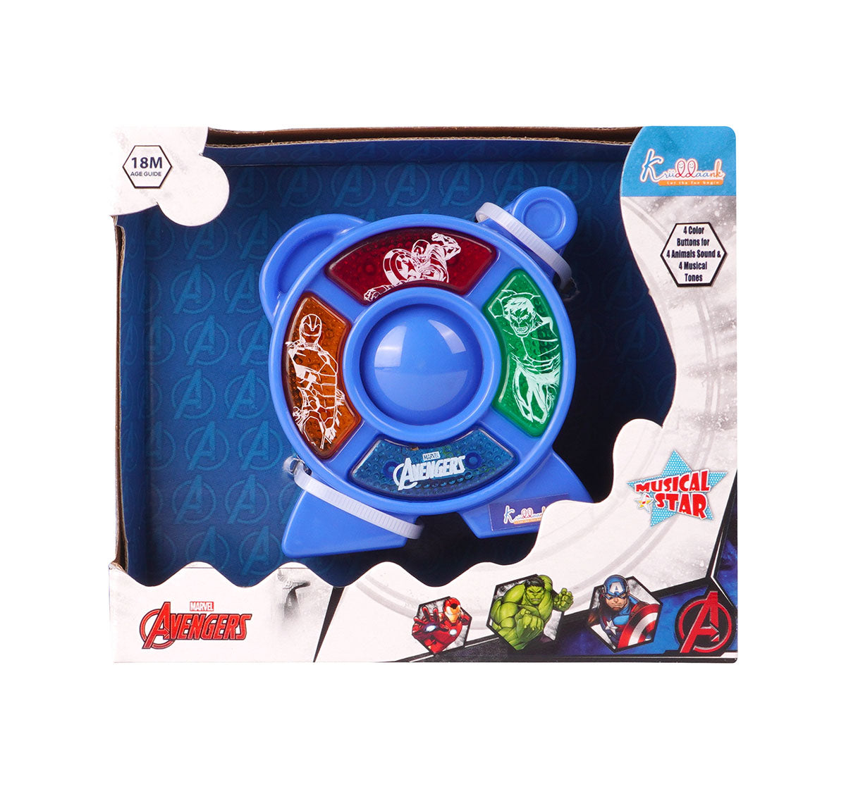 Kriiddaank MusicSet-StarAvengersThemeMSS-100350ByMarvelMarvel Superhero Music PlaysetAvengers Theme Kids Music KitMarvel Music Toy for KidsSuperhero Music Instruments for KidsAvengers Themed Band Set