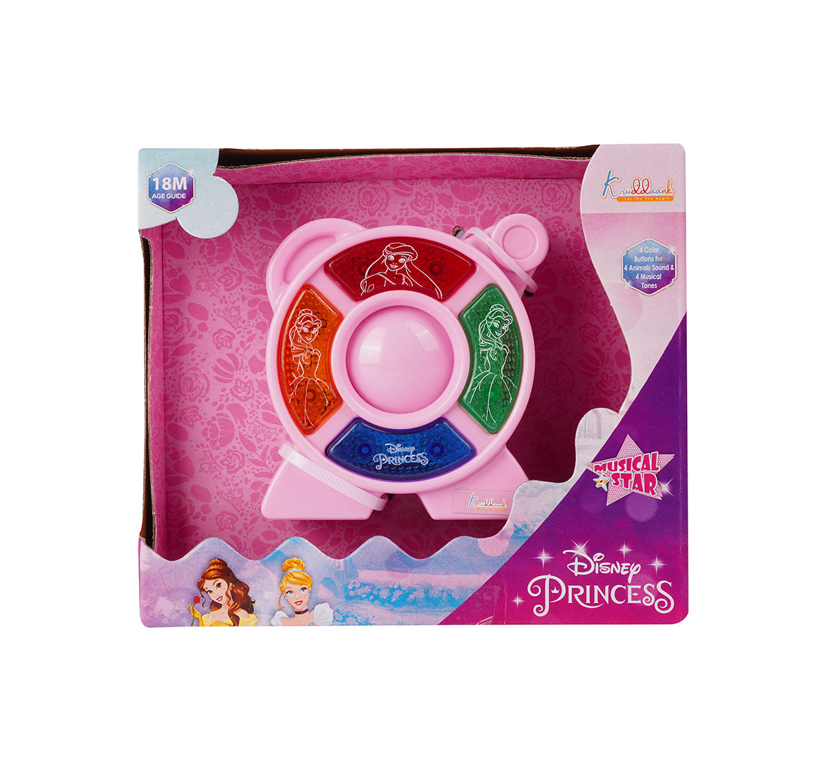 Kriiddaank MusicStar-PrincessThemeMSS-100350ByDisneyFairy Tale Music StarRoyal-Themed SpeakerPrincess LED SpeakePortable Music Star SpeakerDisney Fairy Tale Audio Device