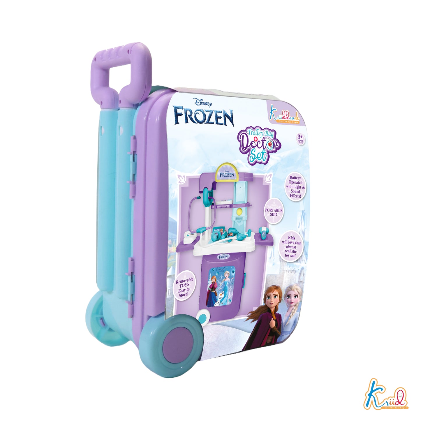 Kriiddaank TrolleyDoctorSet-FrozenThemeByDisneyMagical Frozen Doctor Play ToyElsa & Anna Medical PlaysetInteractive Doctor Playset for KidsMedical Playset for KidsKids Doctor Set with Trolley
