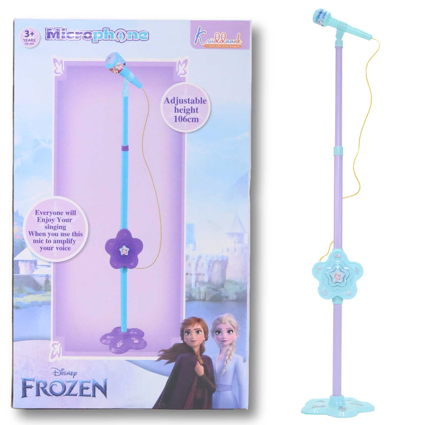 Kriiddaank Microphone-FrozenThemeByDisneyElsa & Anna Singing ToyKids Music Entertainment SetCreative Play Karaoke MicMusical Mic with Frozen SongsInteractive Singing Microphone