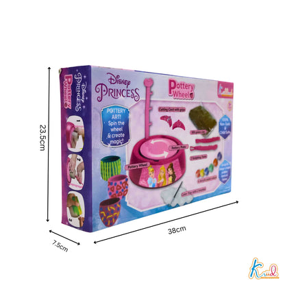 Kriiddaank PotteryWheel-PrincessThemePW-100450ByDisneyDIY Clay Art SetBest Pottery Wheel for Girls Creative Princess Pottery Making KitFairy Tale Pottery Studio for KidsDisney Princess Gift