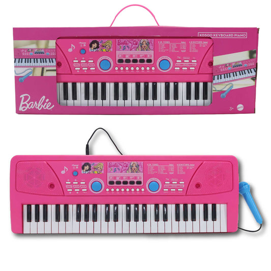 Kriiddaank Keyboard500-BarbieThemeByMattelInteractive Learning KeyboardMattel Barbie KeyboardKids Musical KeyboardBarbie Learning KeyboardBarbie Theme Keyboard