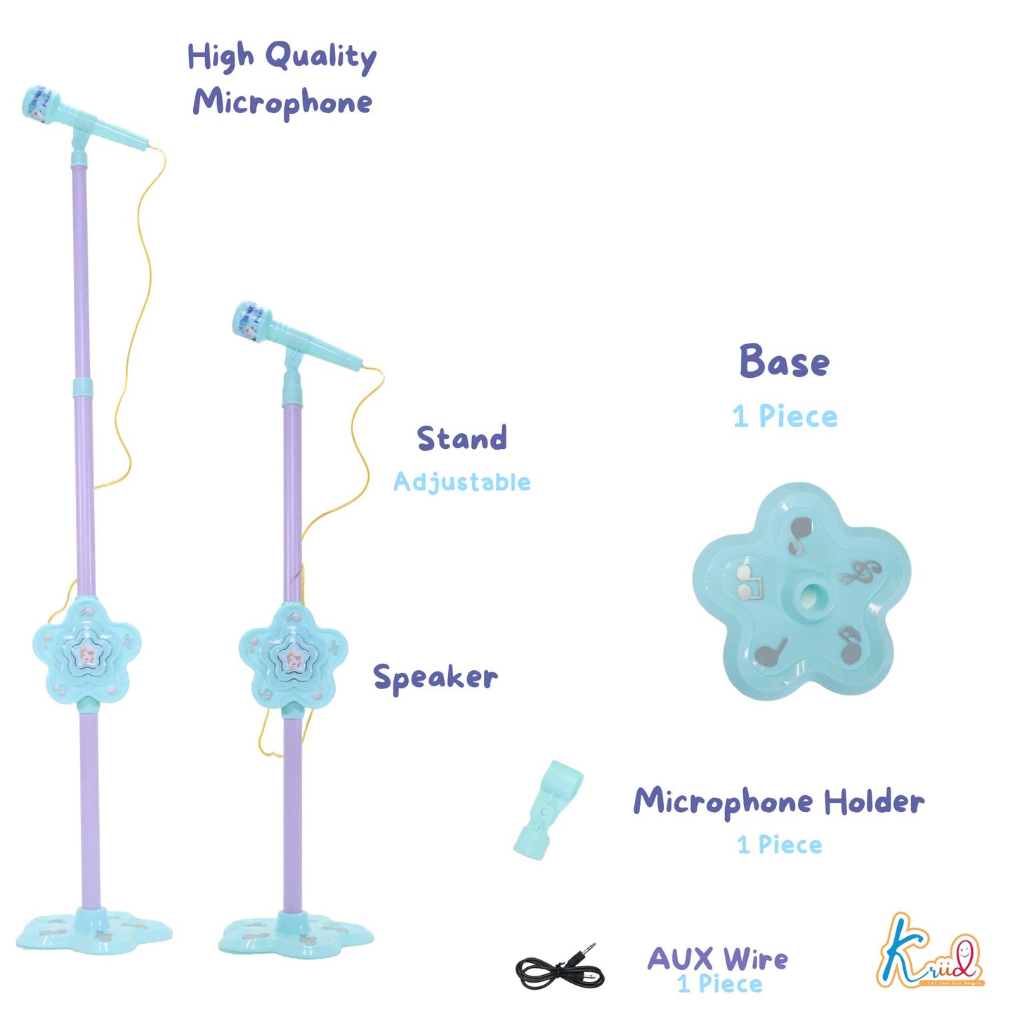 Kriiddaank Microphone-FrozenThemeByDisneyElsa & Anna Singing ToyKids Music Entertainment SetCreative Play Karaoke MicMusical Mic with Frozen SongsInteractive Singing Microphone