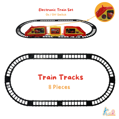 Kriiddaank TrainSetSmall-CarsByDisneyPixar Cars Train Set for Boys & GirlsBattery-Powered Disney Cars Train SetBest Toy Train Set for Cars MovieMiniature Toy Train with McQueen & FriendsCollectible Lightning McQueen Train Set