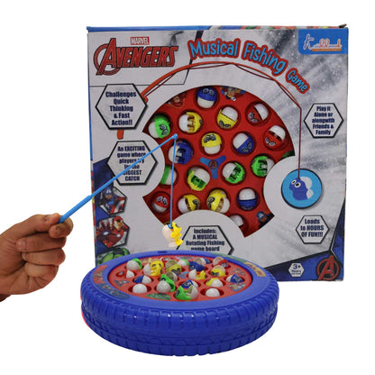 Kriiddaank MusicalFishingGame-AvengerFS-100360ByMarvelElectronic Fishing ToyMarvel AvengersBattery Operated Fishing GameFun Learning ToyEducational Toy