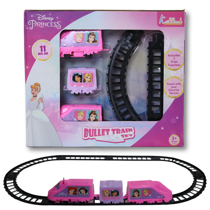 Kriiddaank TrainSetSmall-PrincessThemeByDisneySmall Royal Train Set for KidsMagical Disney Princess TrainMiniature Princess-Themed Toy TrainFairytale Train Set for GirlsInteractive Princess Train Set