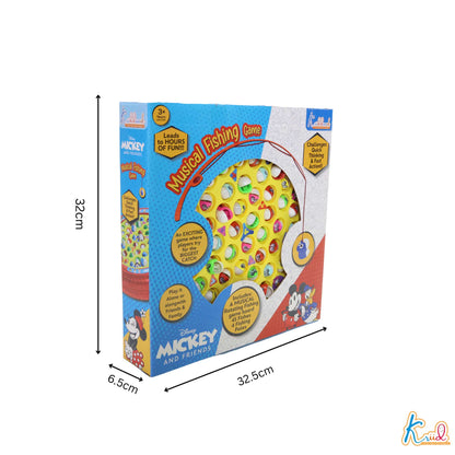 Kriiddaank  Musical Fishing Game B - MickeyMickey Battery Operated Fishing gameOcean Theme ToyElectronic Fishing ToyChildren’s GameInteractive Toy