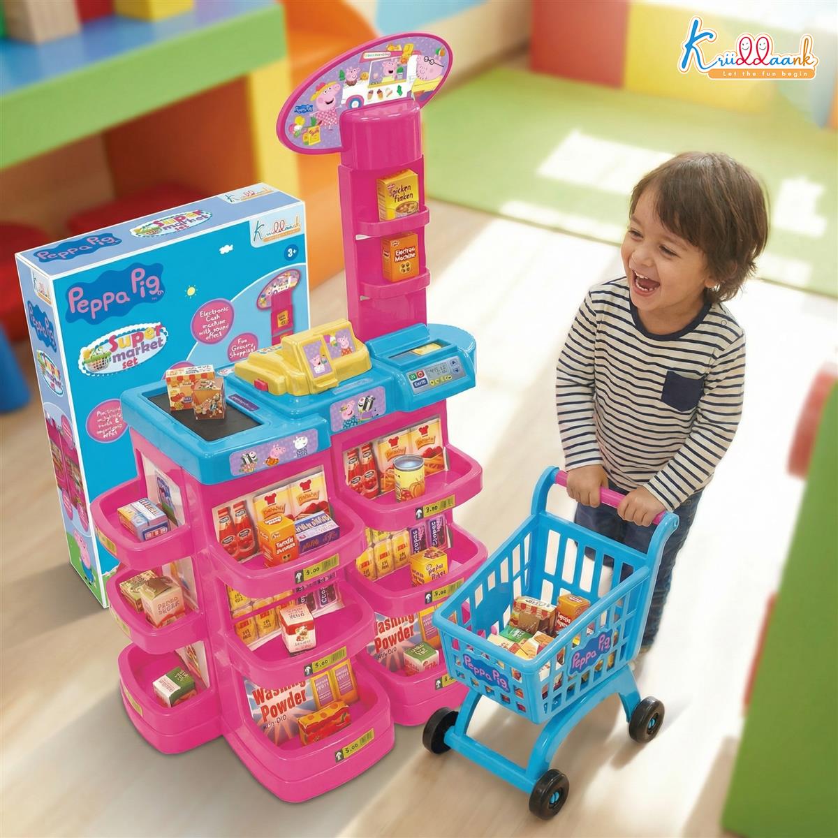 Hasbro Peppa Pig Supermarket Fun Play Set for Kids 5+ - Electronic Cash Register with Sound, Scanner, Conveyor Belt & 20 Grocery Accessories - Educational Pretend Play Toy for Girls & Toddlers