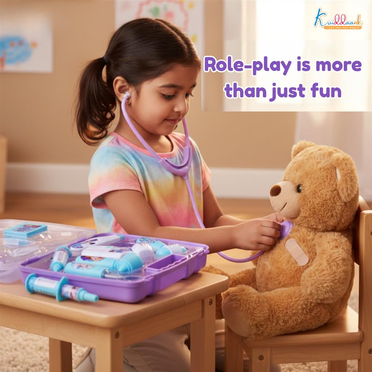 Disney Frozen Elsa & Anna Theme Doctor Set for Kids - Interactive Stethoscope with Light & Heartbeat Sound, 8-Piece Medical Tools Playset, Portable Carry Case, Pretend Play Toy for Ages 3+