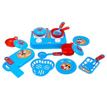 Kriiddaank LittleChef'sKitchenSet-MickeyThemeLKS-100650ByDisneyMickey Mouse Cooking Set for KidsKitchen Play SetPretend Play Cooking SetDisney Chef Set for KidsInteractive Mickey Mouse Kitchen Playset