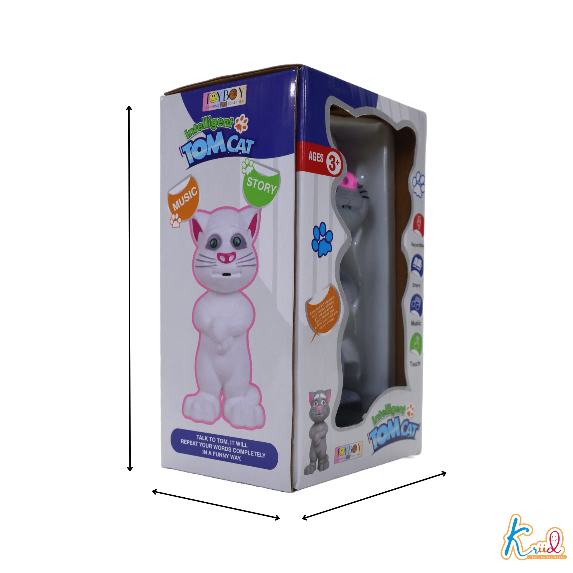 Kriiddaank  TOM CATTalking Tom Cat Fun Tom Cat plush toy for kidsTom and Jerry toy collectionTom Cat plush toyPerfect gift for Tom and Jerry