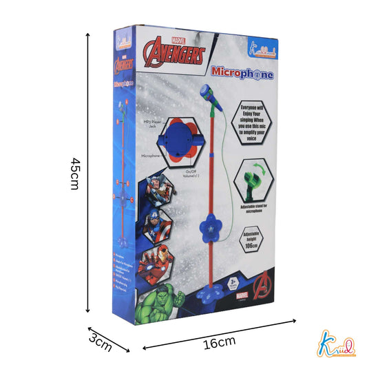 Kriiddaank Microphone-AvengersThemeByMarvelKaraoke Microphone for KidsAvengers Sound ToyMusical Mic for KidsIron Man & Spider-Man MicBlack Panther Karaoke Mic