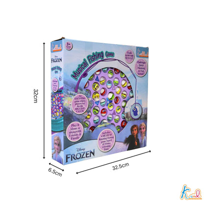 Kriiddaank  Musical Fishing Game B - FrozenBattery Operated Fishing Game FrozenElectronic Fishing ToyChildren’s GameInteractive ToyFun Learning Toy