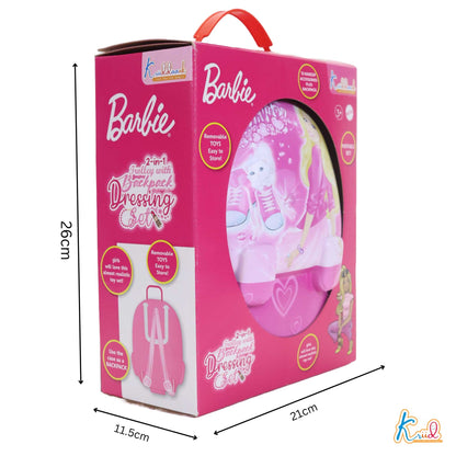 Kriiddaank BackpackDressingSet-BarbieThemeByMattelBarbie Beauty Kit for KidsBackpack Beauty Kit for GirlsFashion Doll Beauty Kit for KidsGlam Barbie Beauty KitDoll-Inspired Makeup & Dressing Set