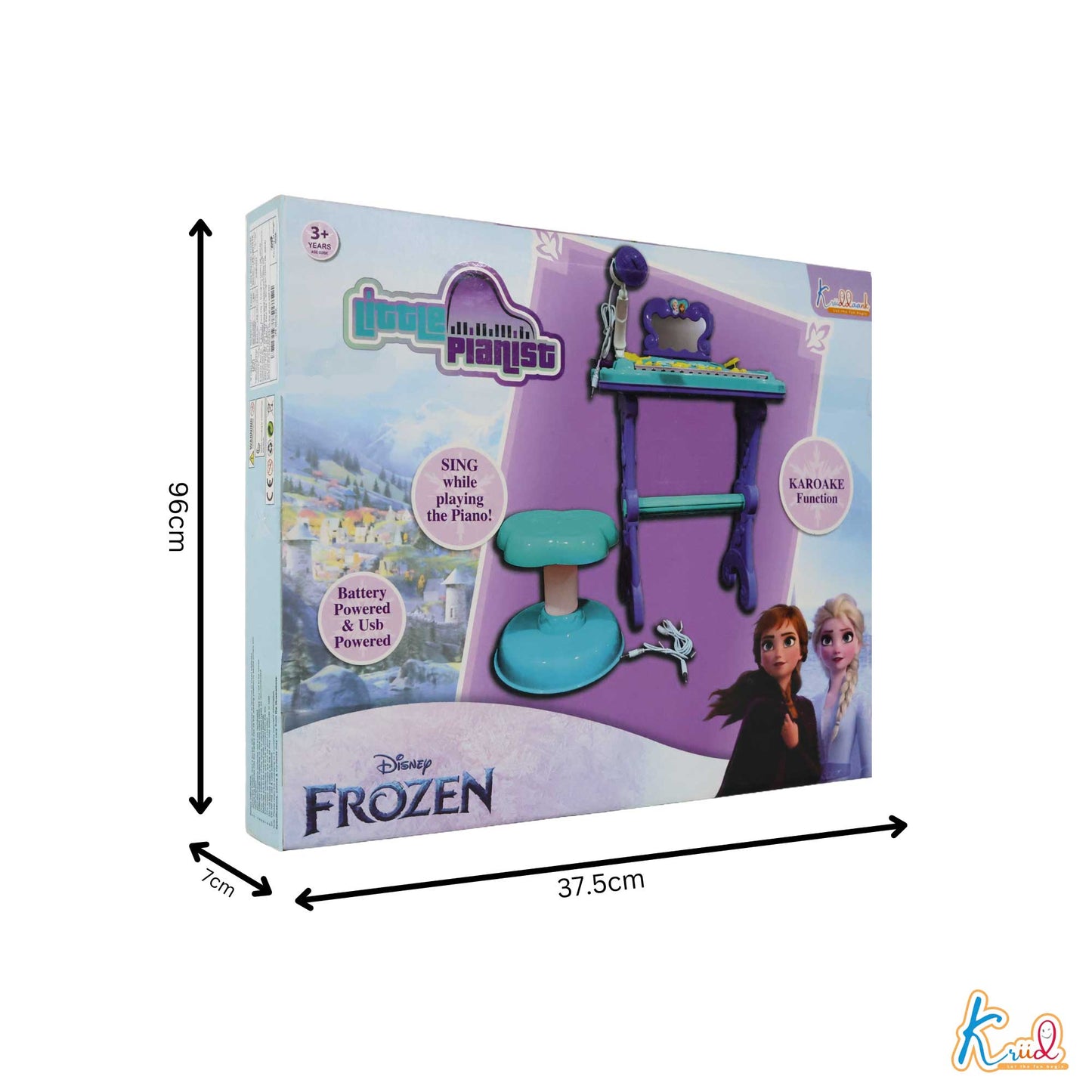 Kriiddaank  Little Pianist FrozenFrozen Keyboard for KidsElsa -anna Musical Toy for BeginnersFrozen piano with Light & SoundLearn & play with Barbie’s musical piano toyLittle Pianist piano for musical exploration