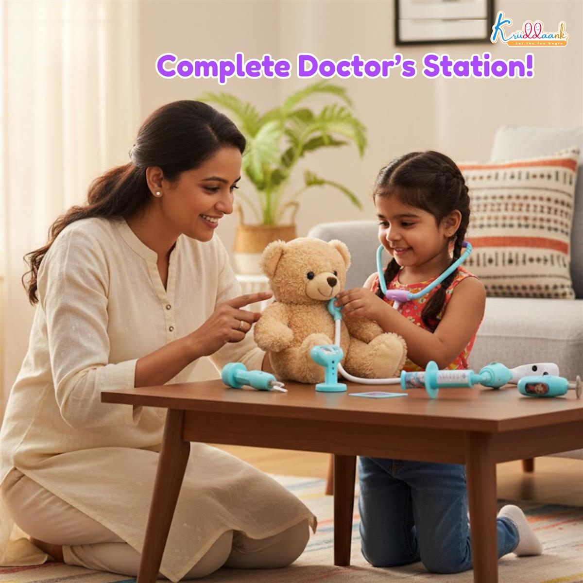 Disney Frozen Elsa & Anna Doctor Kit for Kids - 8 Piece Medical Toy Set with Light & Heartbeat Sound Effects - Interactive Pretend Play Doctor Set for Girls Aged 3+ - Safe & Educational Gift