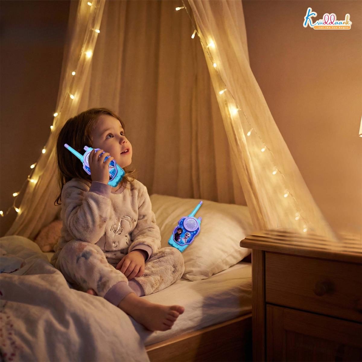 Frozen Walkie Talkie Set for Kids - 75m Range 2-Way Radio Toys for Boys & Girls Age 3+ - Turkish Blue Portable Communication Device for Camping & Hiking - 100% Non-Toxic & Child Safe (2 Pieces)