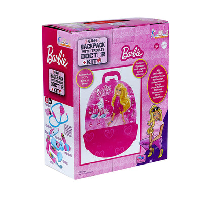 Kriiddaank BackpackDr.Set-BarbieThemeBDK-100020ByMattelMedical Playset for KidsPortable Doctor KitDoctor Kit for GirlsBarbie-Themed Doctor PlaysetBarbie Accessories for Kids