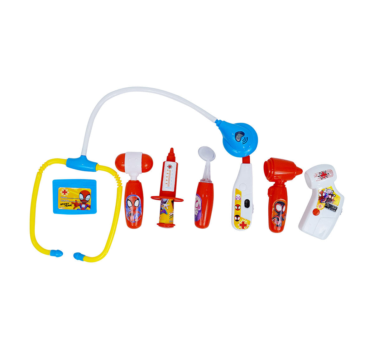 Kriiddaank  Doctor Kit SpidermanSpider-Man doctor role-play kitBest doctor kit for toddlers and kidsSpider-Man superhero health kitSpider-Man poly bag doctor kitSpider-Man toy doctor set with tools
