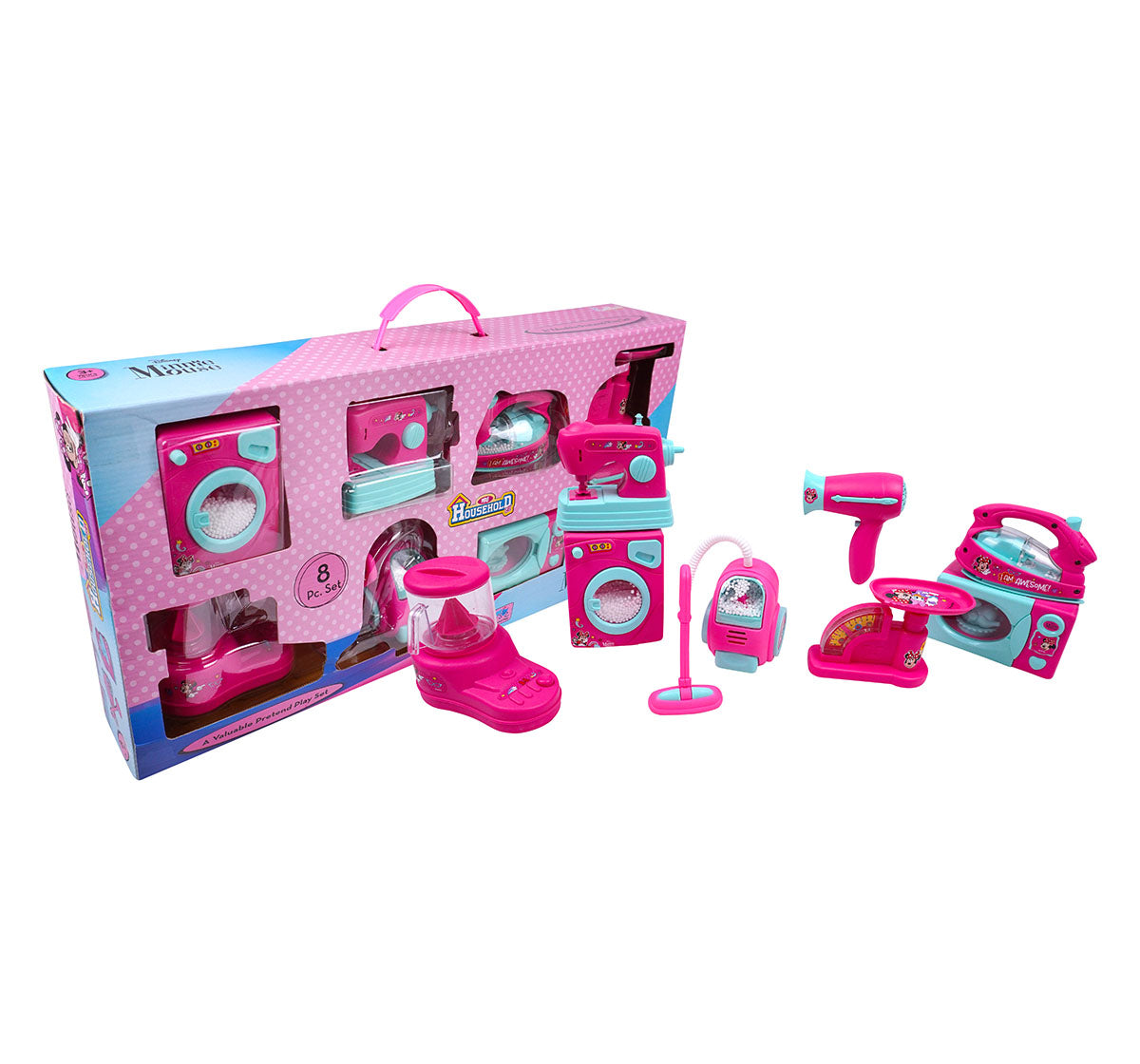 Kriiddaank  Mini Household 8 pcs MinnieHousehold Set Kriiddaank DisneyMinnie AccessoriesDisneyMinnie Home EssentialsRole Play Household Set8pc Household Set Minnie