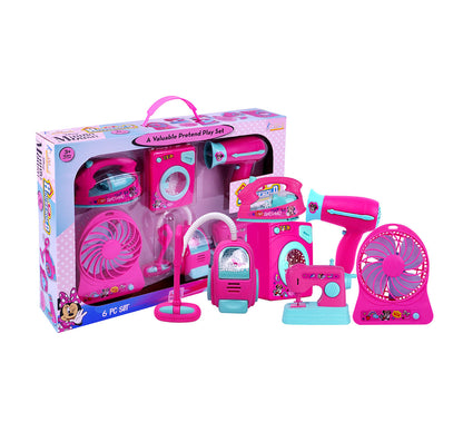 Kriiddaank  Mini Household Set- 6pc MinnieMini household cleaning set for kidsToy household cleaning accessoriesInteractive cleaning toy set for kidsMini home cleaning kit for childrenMiniature home essentials playset